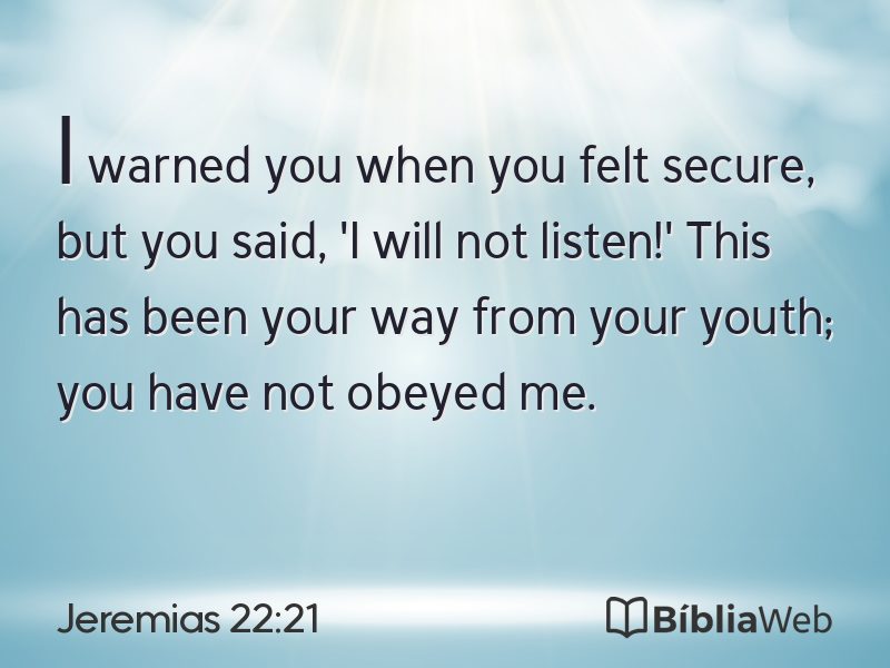 Jeremias 22:21 em imagem para compartilhar
