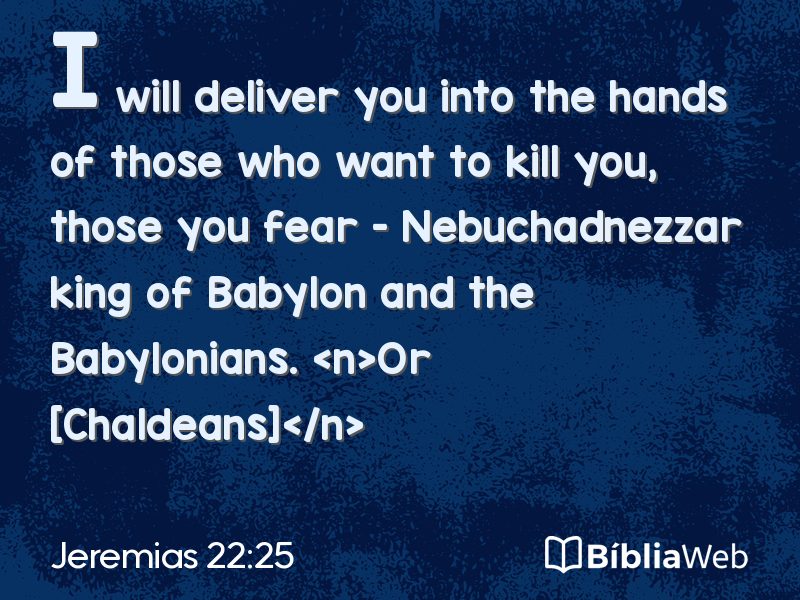 Jeremias 22:25 em imagem para compartilhar