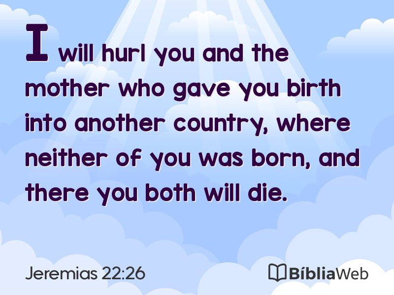 Jeremias 22:26 em imagem para compartilhar