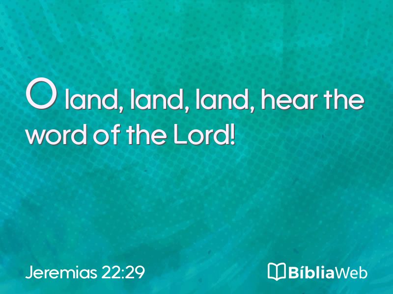 Jeremias 22:29 em imagem para compartilhar