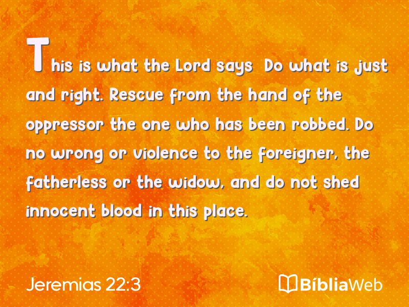 Jeremias 22:3 em imagem para compartilhar