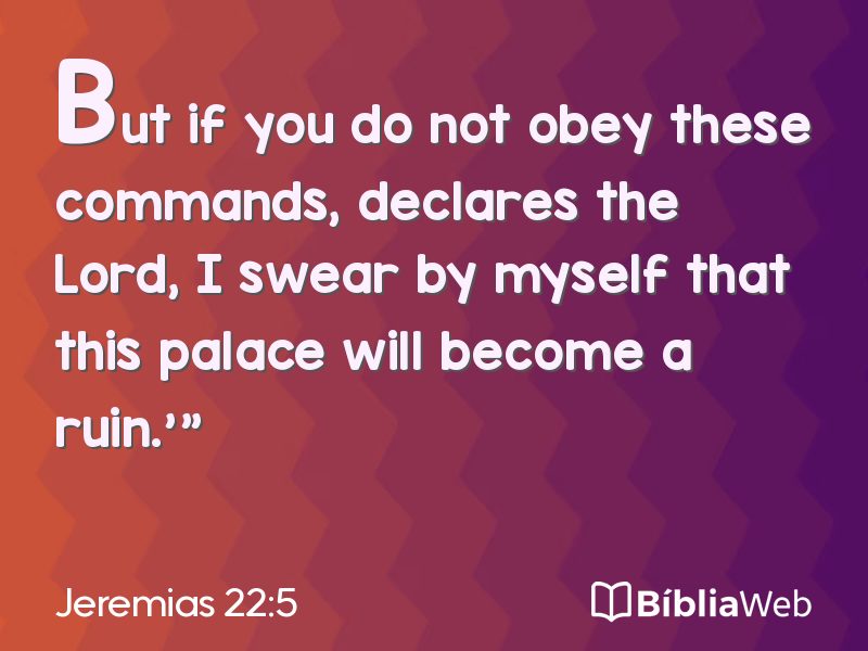 Jeremias 22:5 em imagem para compartilhar