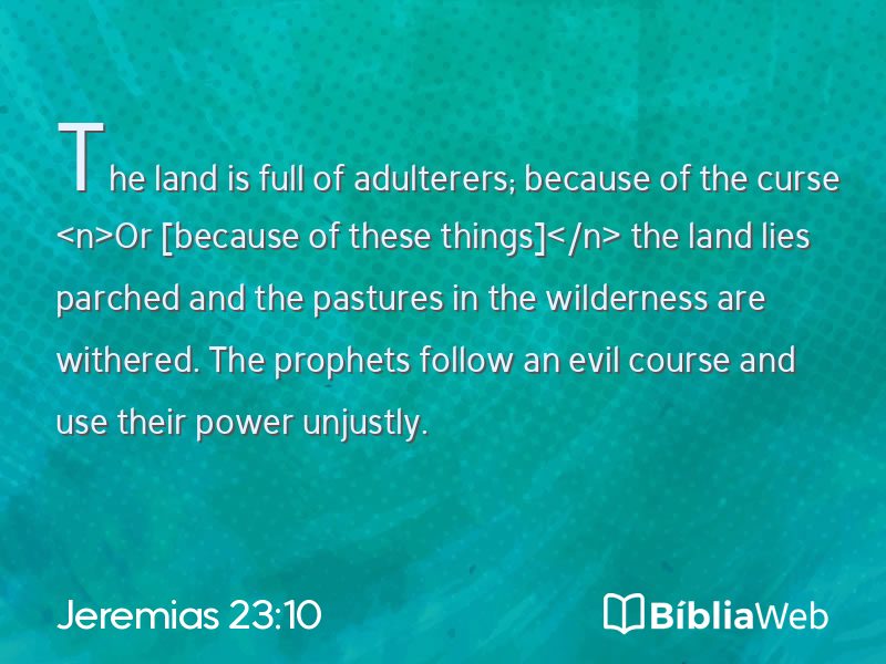 Jeremias 23:10 em imagem para compartilhar