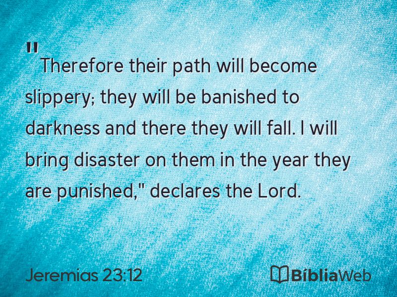 Jeremias 23:12 em imagem para compartilhar