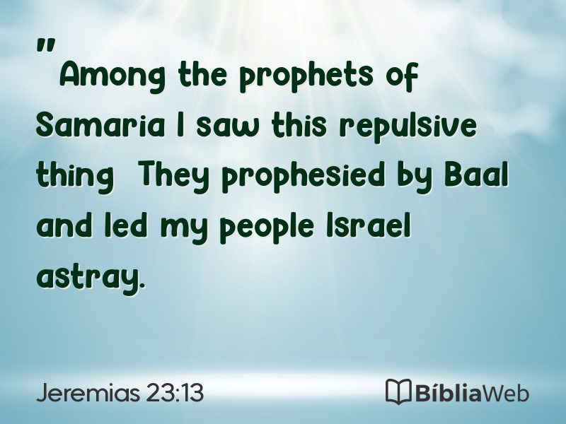 Jeremias 23:13 em imagem para compartilhar