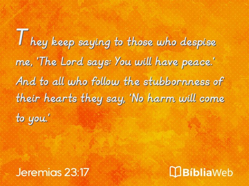 Jeremias 23:17 em imagem para compartilhar