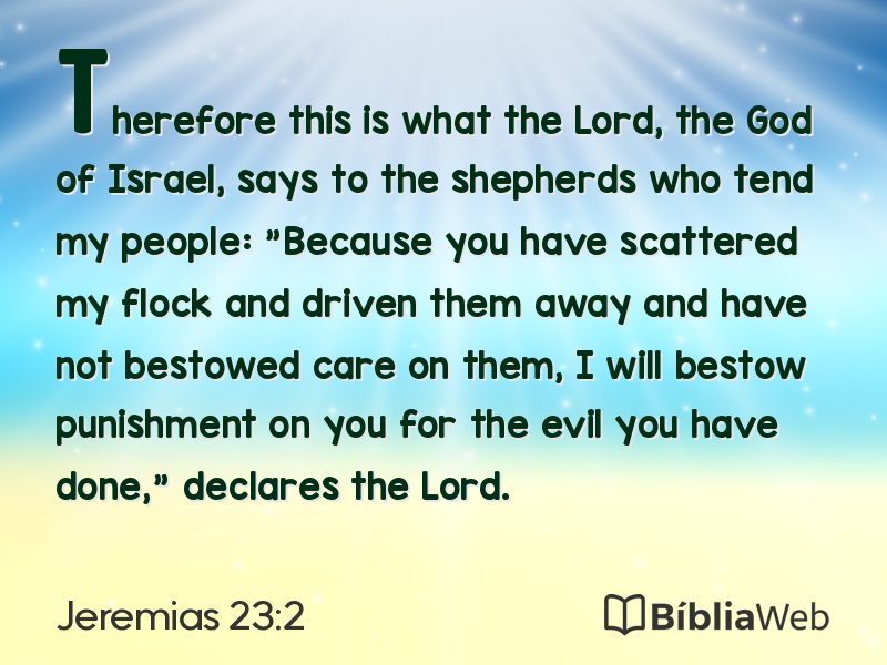 Jeremias 23:2 em imagem para compartilhar