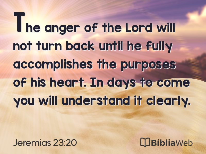 Jeremias 23:20 em imagem para compartilhar