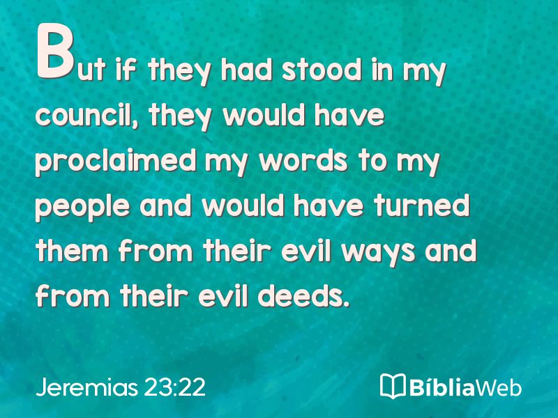 Jeremias 23:22 em imagem para compartilhar