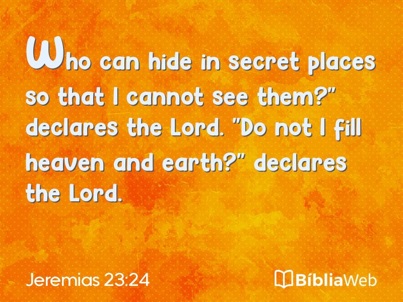 Jeremias 23:24 em imagem para compartilhar