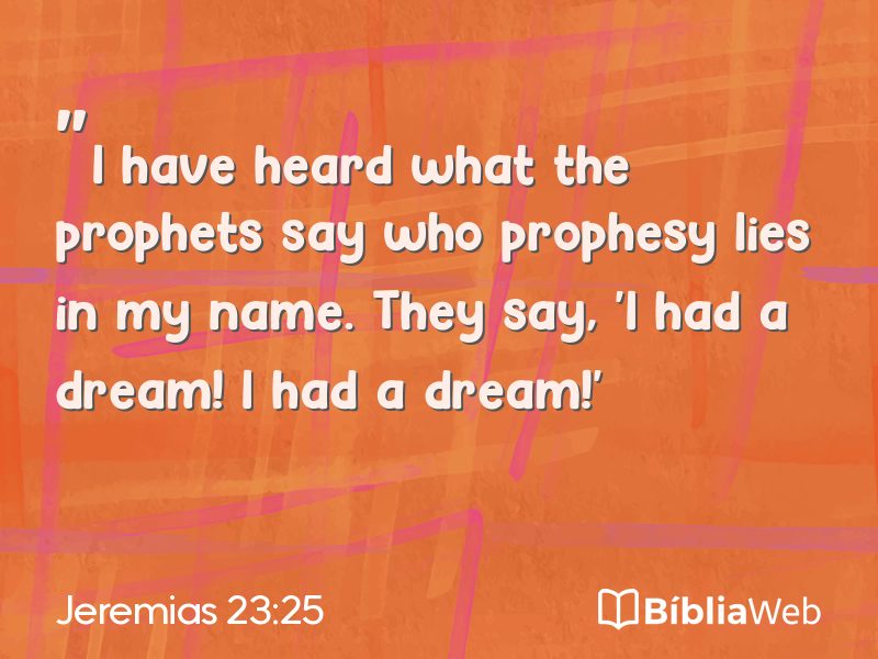 Jeremias 23:25 em imagem para compartilhar