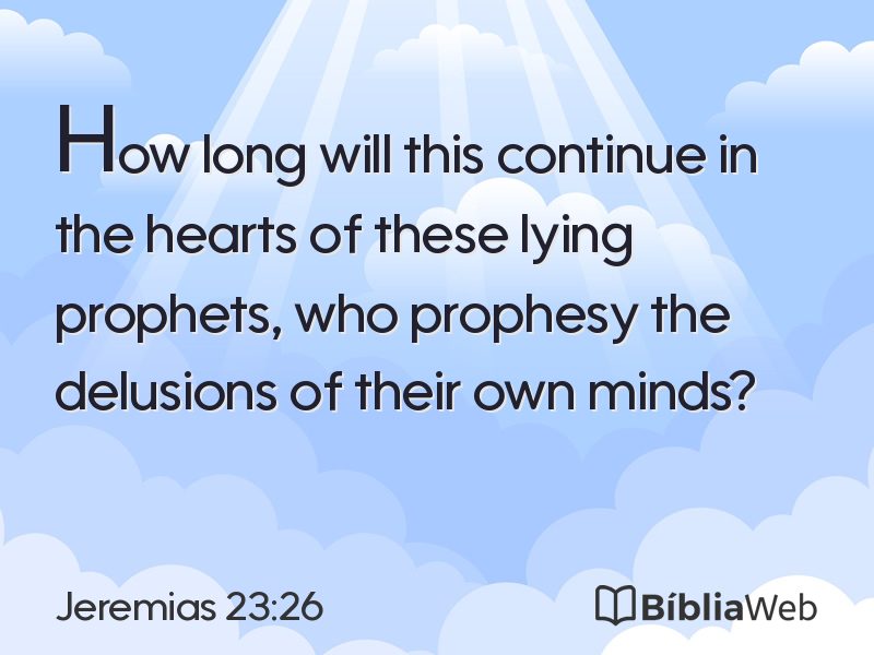 Jeremias 23:26 em imagem para compartilhar