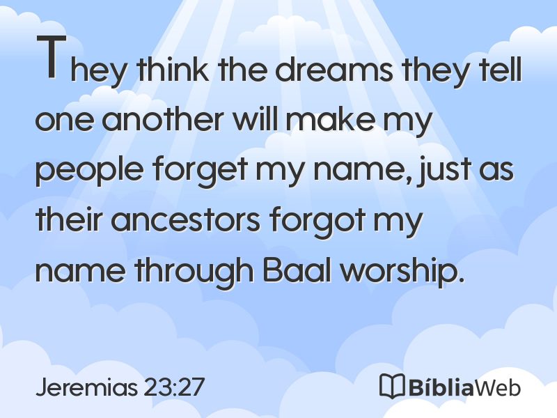 Jeremias 23:27 em imagem para compartilhar
