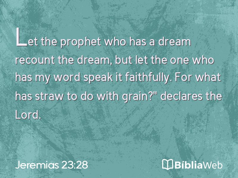Jeremias 23:28 em imagem para compartilhar