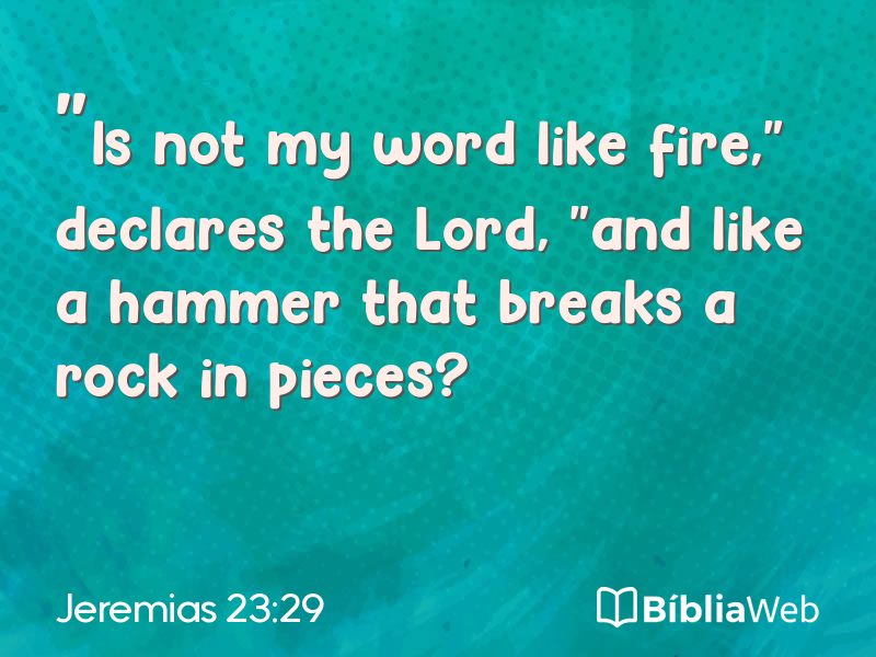 Jeremias 23:29 em imagem para compartilhar