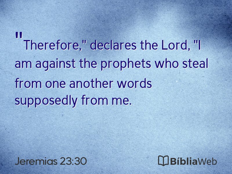 Jeremias 23:30 em imagem para compartilhar