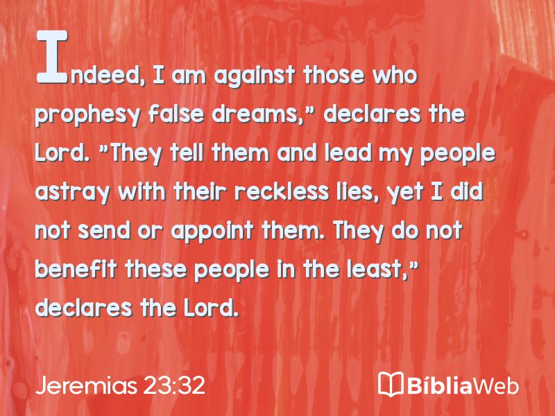 Jeremias 23:32 em imagem para compartilhar