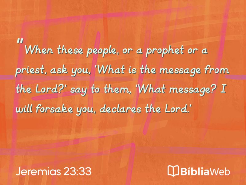 Jeremias 23:33 em imagem para compartilhar