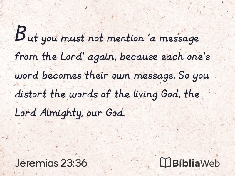 Jeremias 23:36 em imagem para compartilhar
