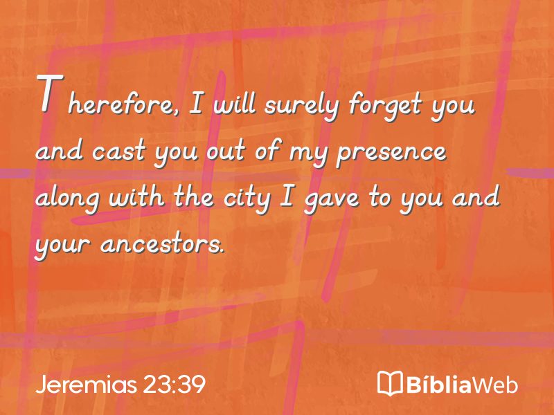 Jeremias 23:39 em imagem para compartilhar