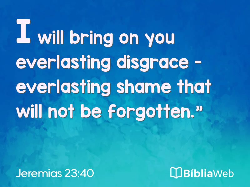 Jeremias 23:40 em imagem para compartilhar
