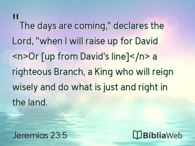 Jeremias 23:5 em imagem para compartilhar