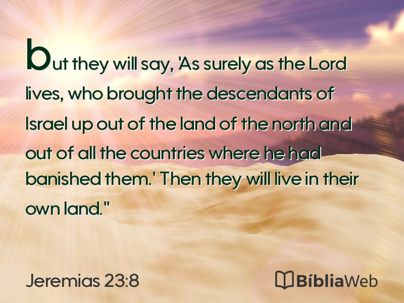 Jeremias 23:8 em imagem para compartilhar