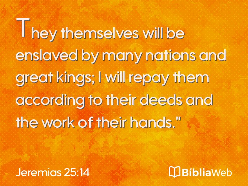 Jeremias 25:14 em imagem para compartilhar