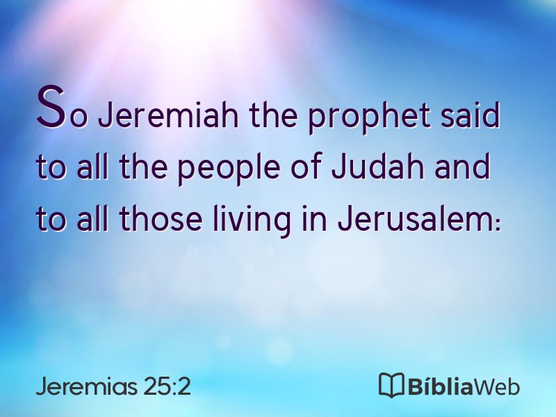 Jeremias 25:2 em imagem para compartilhar