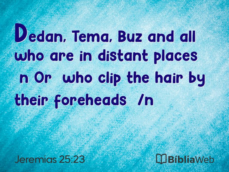 Jeremias 25:23 em imagem para compartilhar