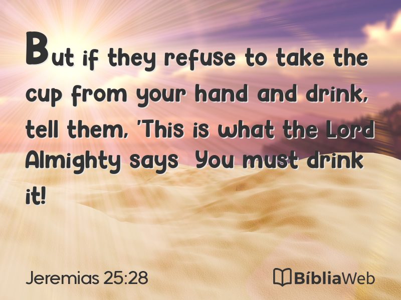 Jeremias 25:28 em imagem para compartilhar