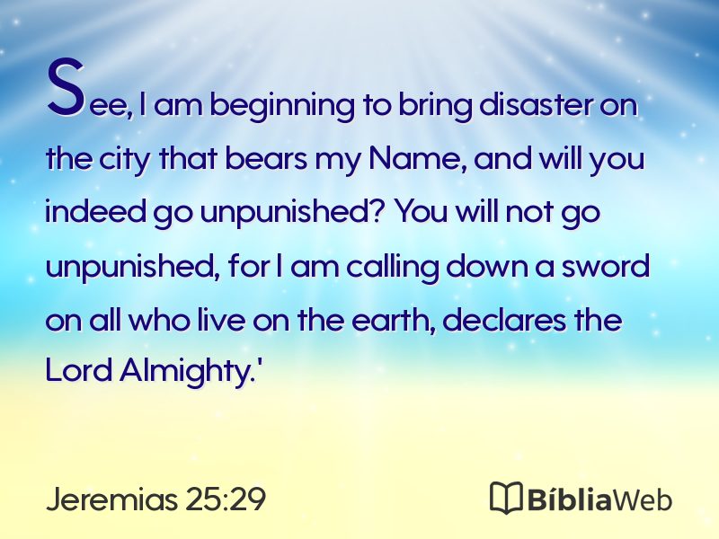 Jeremias 25:29 em imagem para compartilhar