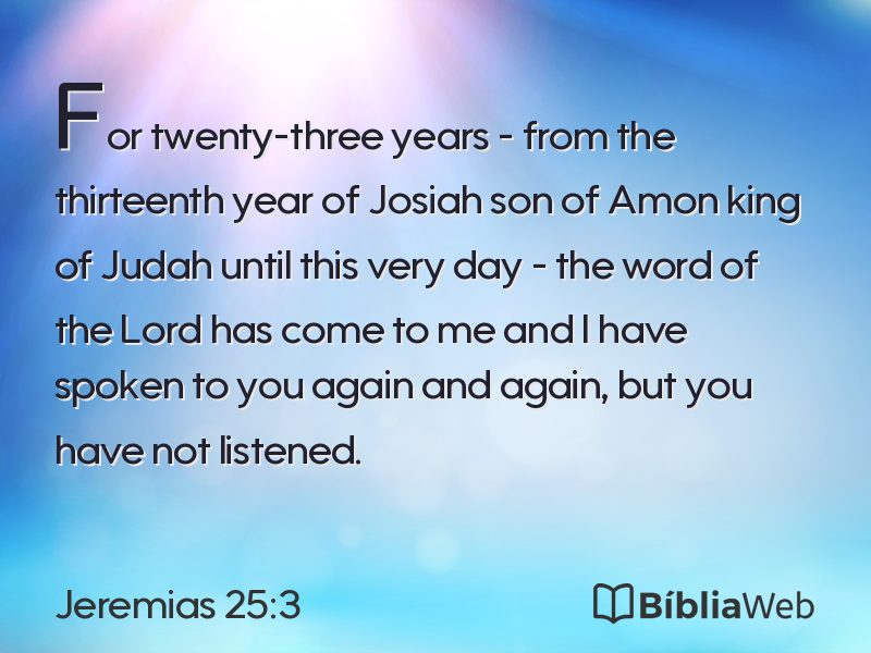 Jeremias 25:3 em imagem para compartilhar