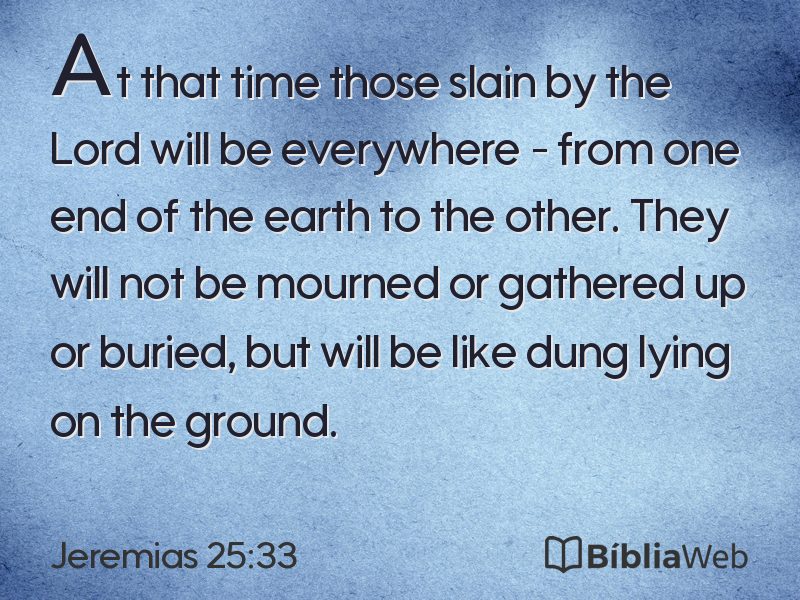 Jeremias 25:33 em imagem para compartilhar
