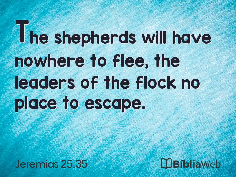 Jeremias 25:35 em imagem para compartilhar