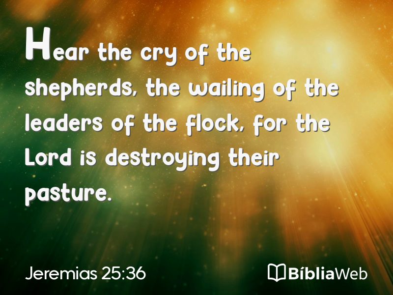 Jeremias 25:36 em imagem para compartilhar