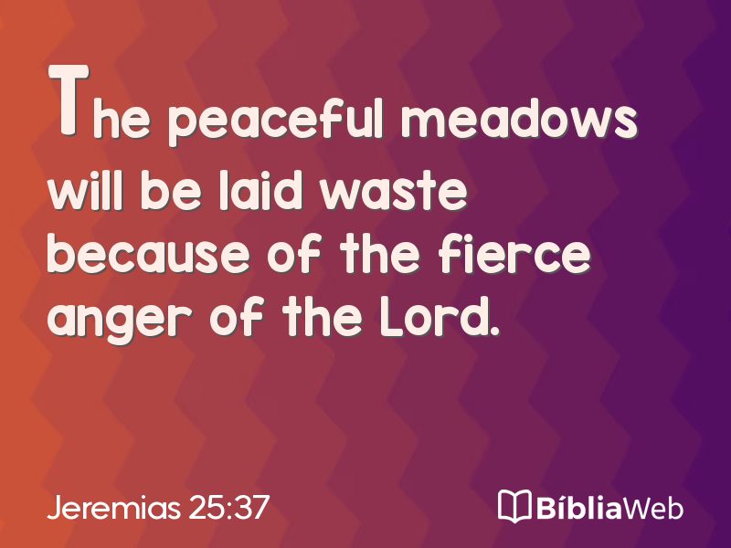 Jeremias 25:37 em imagem para compartilhar