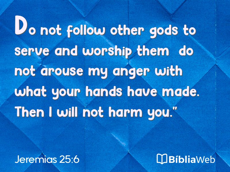 Jeremias 25:6 em imagem para compartilhar