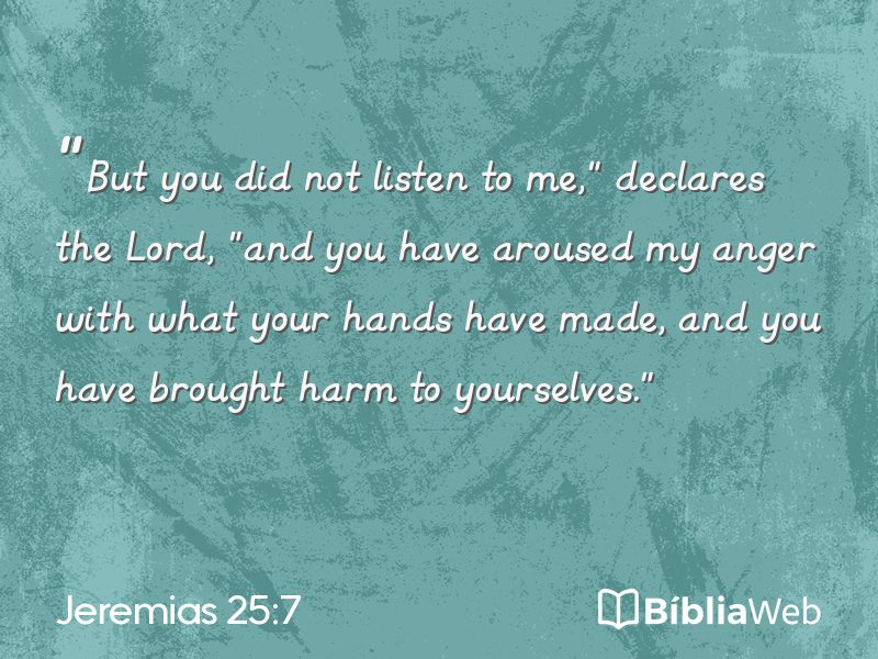 Jeremias 25:7 em imagem para compartilhar