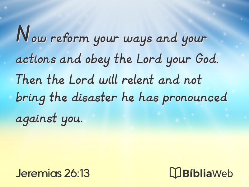 Jeremias 26:13 em imagem para compartilhar