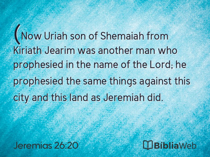 Jeremias 26:20 em imagem para compartilhar