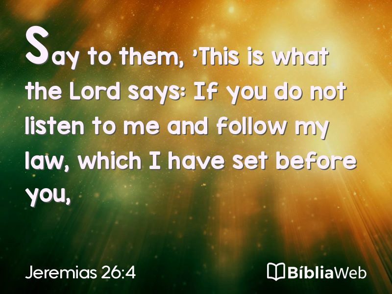 Jeremias 26:4 em imagem para compartilhar
