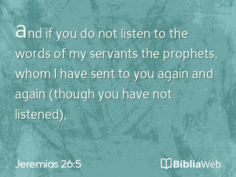 Jeremias 26:5 em imagem para compartilhar