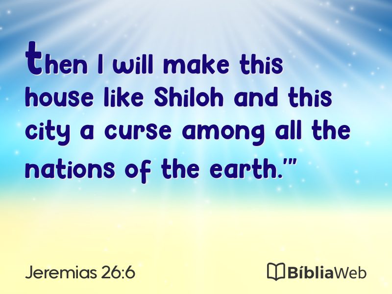 Jeremias 26:6 em imagem para compartilhar