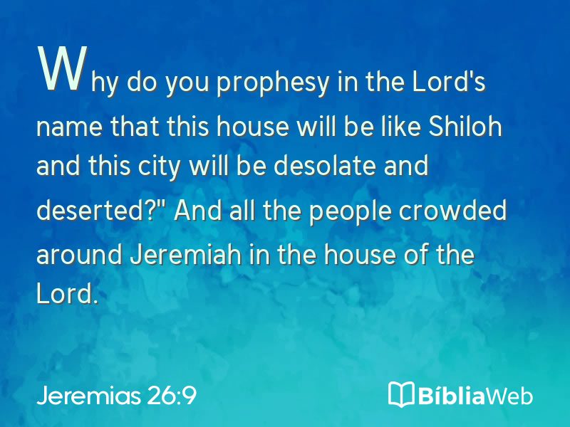 Jeremias 26:9 em imagem para compartilhar