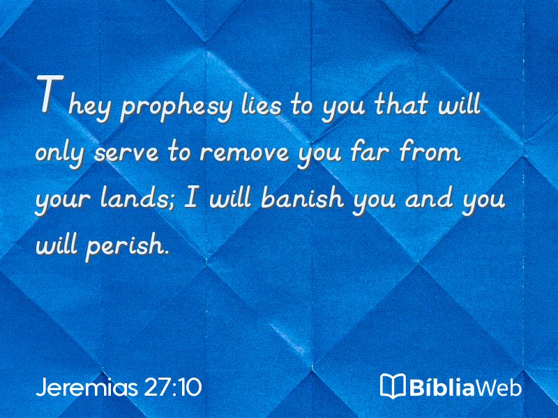 Jeremias 27:10 em imagem para compartilhar