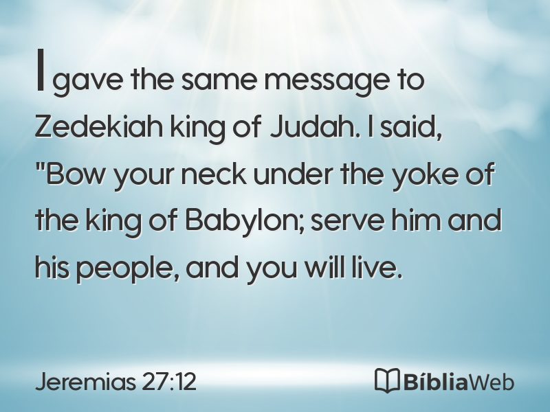 Jeremias 27:12 em imagem para compartilhar