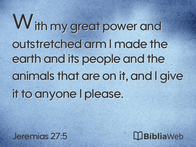 Jeremias 27:5 em imagem para compartilhar