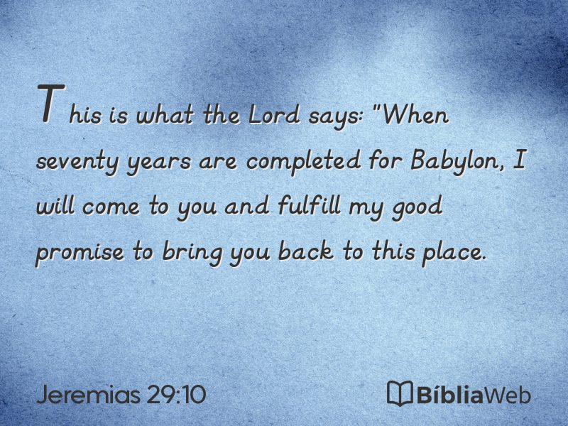 Jeremias 29:10 em imagem para compartilhar