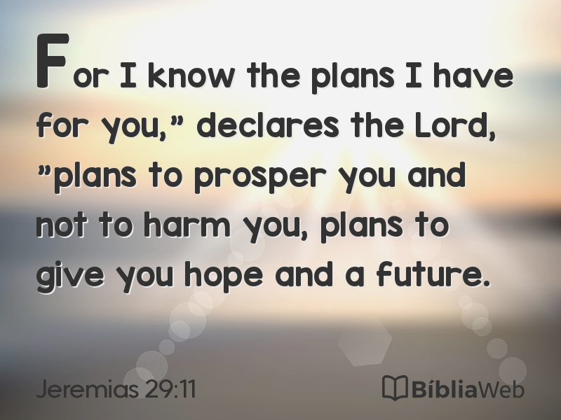 Jeremias 29:11 em imagem para compartilhar